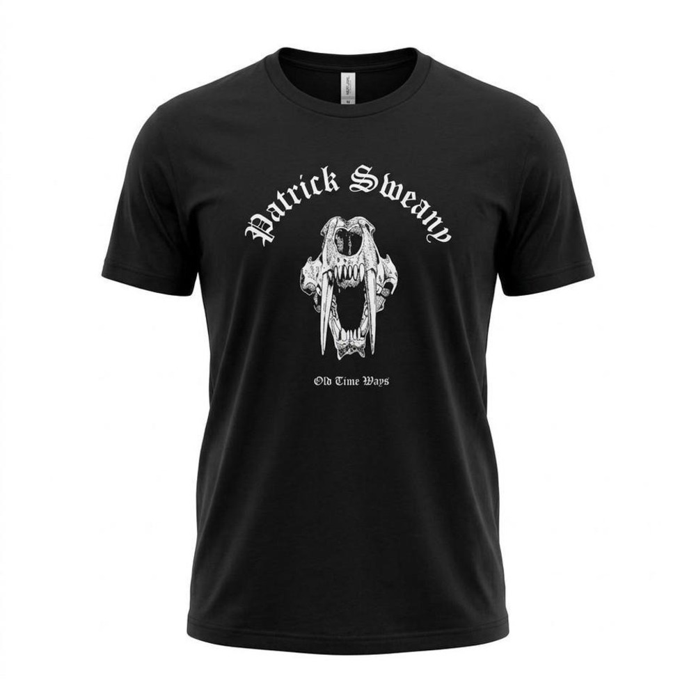 Rare Patrick Sweany Old Time Ways Wolf Skull Distressed‎ Band T-Shirt Size L